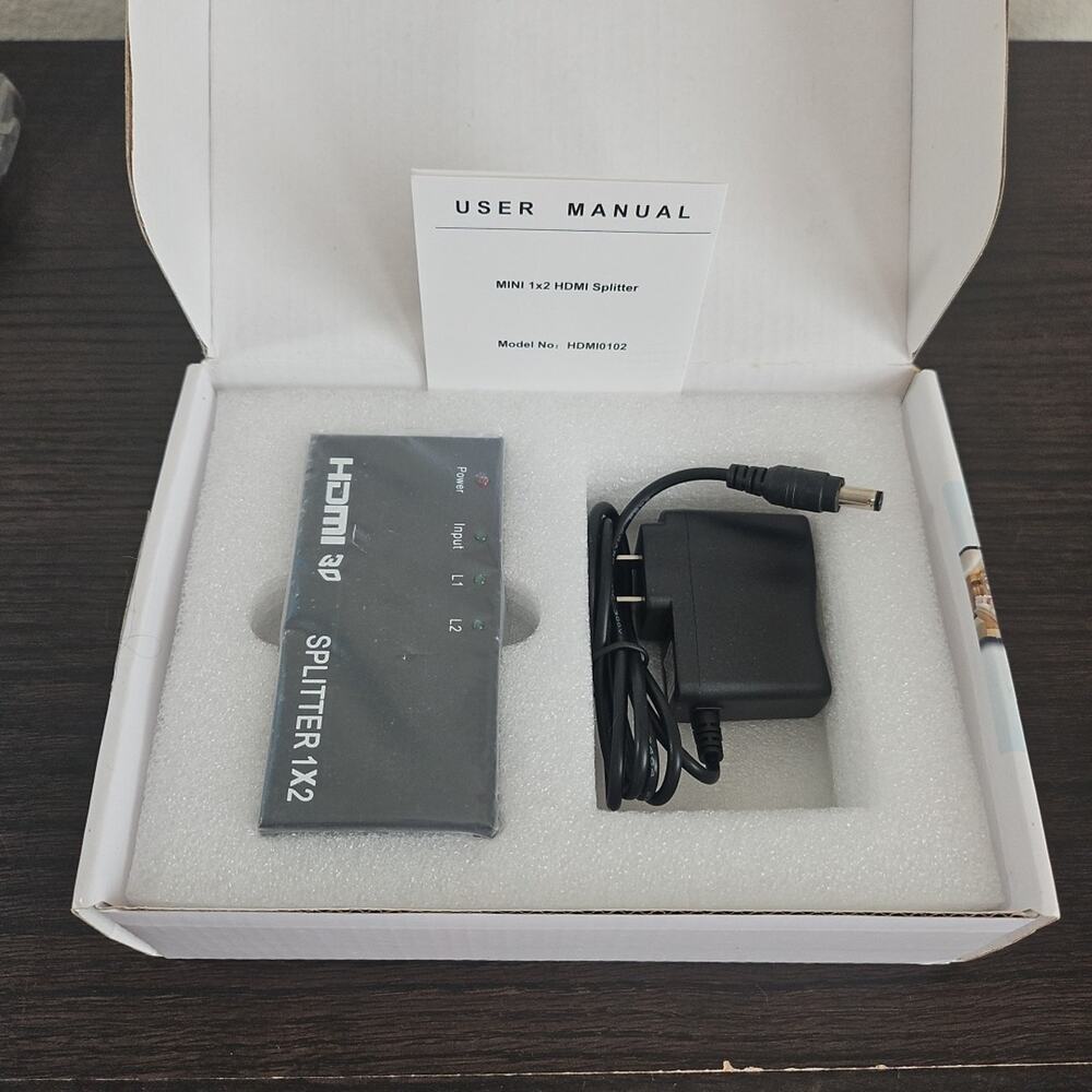 HDMI 1 In 2 Out Splitter Full HD 1080P Deep Color & HD Audio